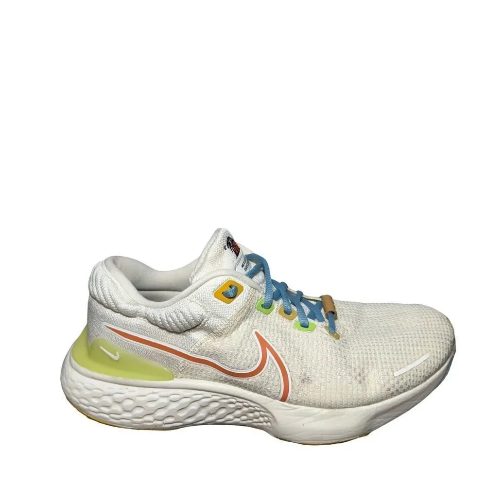 Nike zoom x invincible White Sneakers with Multicolor Accents size 10